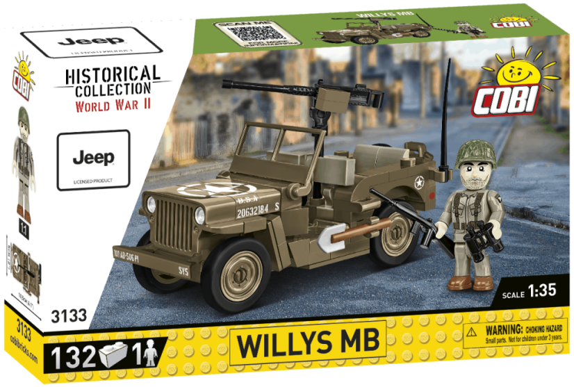 Jeep Willys MB  WWII - Plastová stavebnice COBI