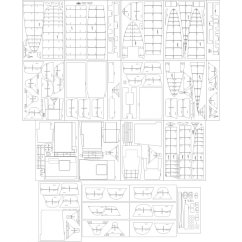Letadlová loď USS Wasp (CV-7) - Laserové doplňky - kostra