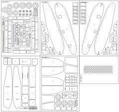Mark VIII Liberty - Laserové doplňky - kostra, díly kol, detaily