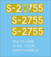 Star 20 GM8 - značení