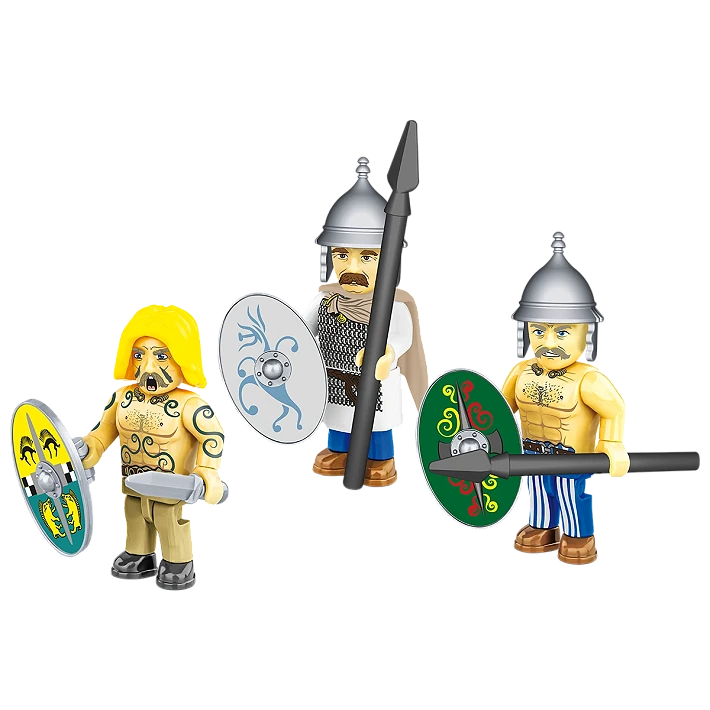 3 figúrky: Keltskí bojovníci - Plastová stavebnica COBI