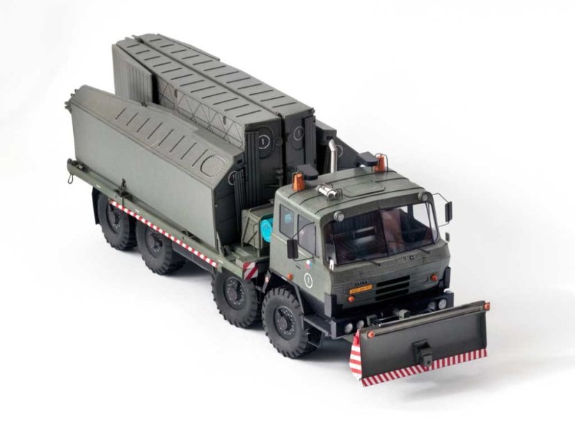 Nosič pontonového sytému Tatra 815 PMH s radlicí a břehovým dílem