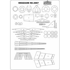 Reggiane Re.2007 - Laserové doplňky - kostra, detaily