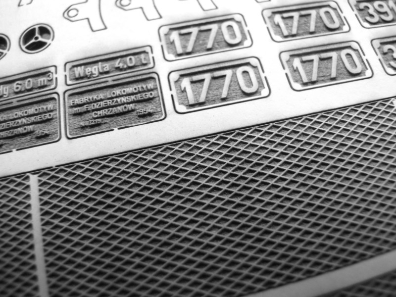 Parní lokomotiva Px48 - Laserové doplňky - kostra, detaily, díly kol