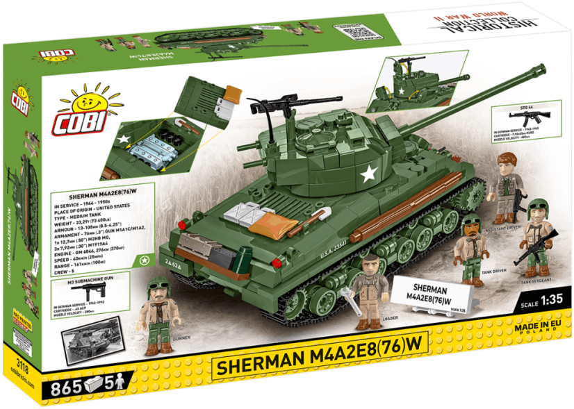 Sherman M4A2E8(76)W - Plastová stavebnice COBI