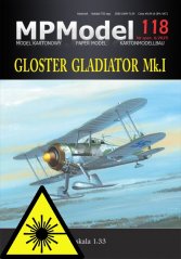 Gloster Gladiator Mk.I - Laserové doplnky - kostra, detaily