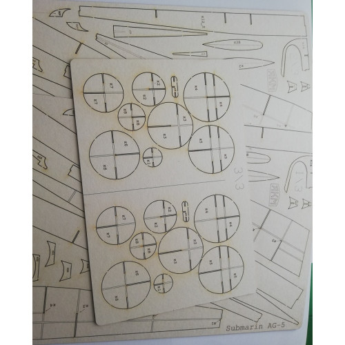 Ponorka typ AG - A-2 + A-5 - Laserové doplňky - kostra