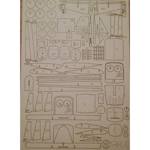 Yakovlev Yak-6 - Laserové doplňky - kostra