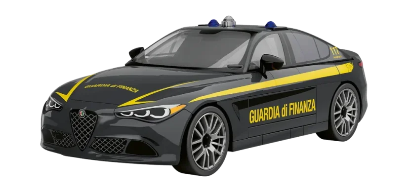 Alfa Romeo Giulia Quadrifoglio - Finanční policie - Plastová stavebnice COBI