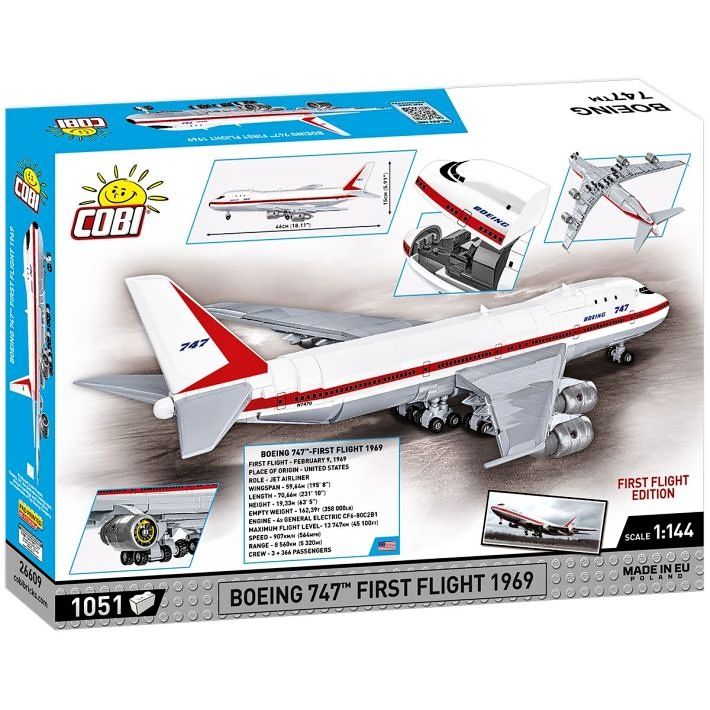 Boeing 747 - První let 1969 - Plastová stavebnice COBI