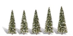 Ihličnaté stromčeky - Zasnežená jedľa - 5 cm - 8,9 cm - 5ks