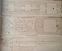 Plachetnice Bertha L. Downs - Laserové doplňky - dřevěná paluba