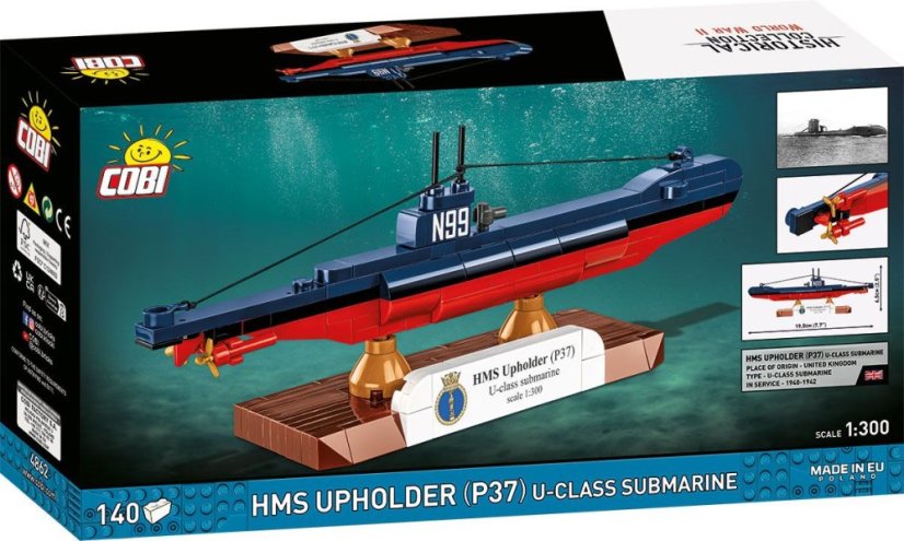 HMS Upholder (P37) U-class ponorka WWII - Plastová stavebnice COBI