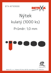 Nýtek kulatý, 1,0mm, 1000ks