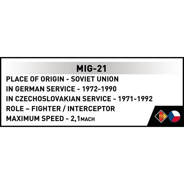 MIG-21 (ČSSR/NDR) – Plastová stavebnica COBI