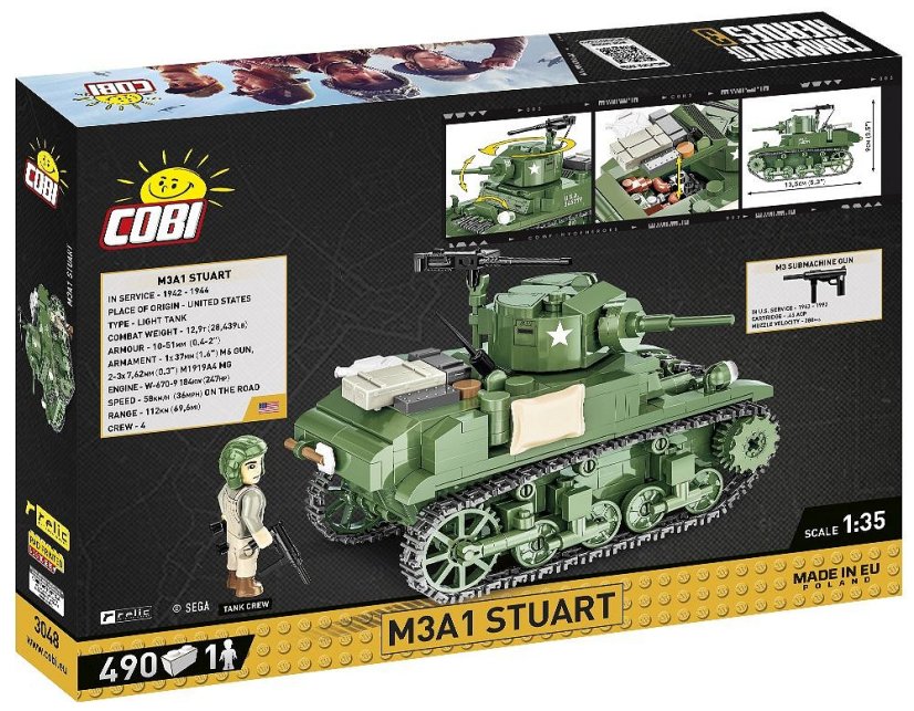 M3A1 Stuart - Plastová stavebnice COBI