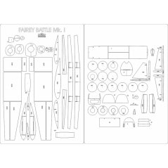 Fairey Battle Mk.I - Laser accessories - skeleton, details