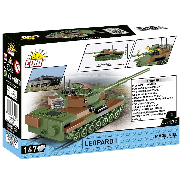 Mini Tanky - Leopard 1 - Plastová stavebnica COBI