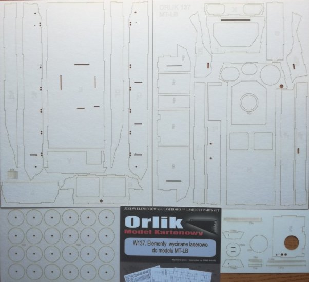 Obrněný transporter MT-LB - Laserové doplňky - kostra, díly kol