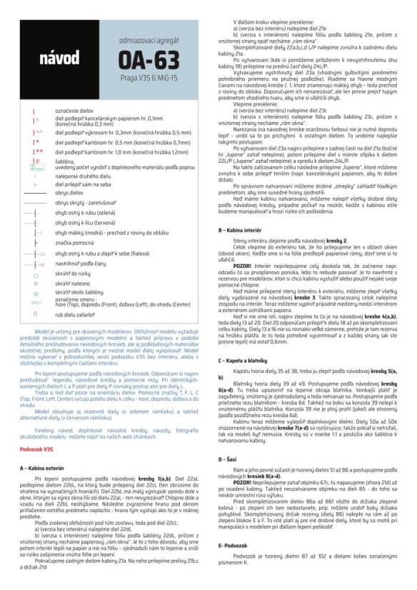 Odmrazovací agregát Praga V3S OA-63 & Mig 15