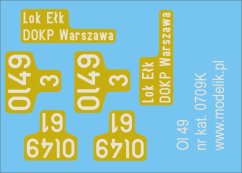 Parní lokomotiva Ol49 - značení