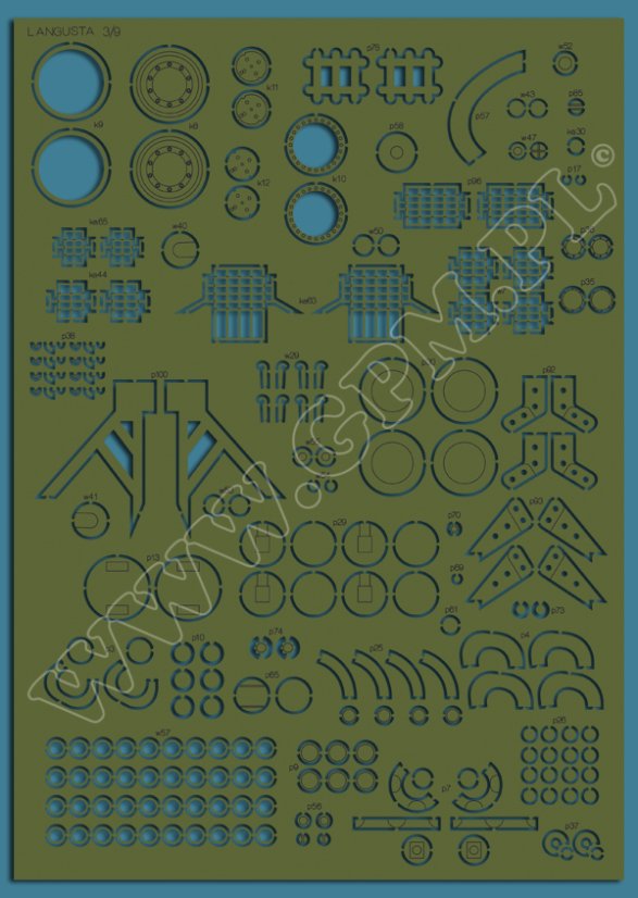 Jelcz 442.32 BARTEK - Laserové doplňky - kostra, díly kol, detaily, dezény