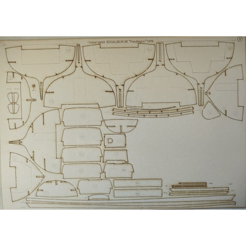 Excalibur 36 - Pendragon - Laserové doplňky - kostra