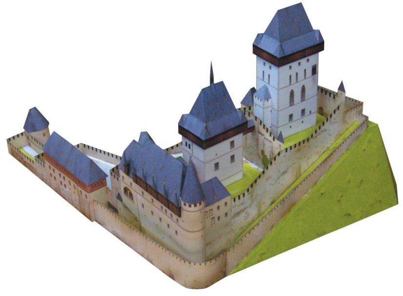 A simple cutout castle Karlstejn - Paper model