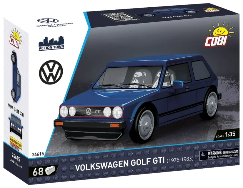 Volkswagen Golf GTI 1976 - modrý - Plastová stavebnice COBI