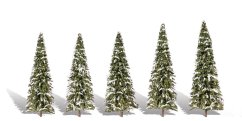 Jehličnaté stromky - Zasněžená jedle - 5 cm - 8,9 cm - 5ks