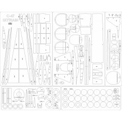 C-47B Skytrain - Laserové doplňky - kostra, detaily