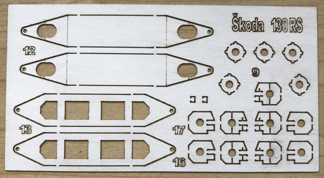 Škoda 130RS Rallye Monte Carlo - Laserové doplňky