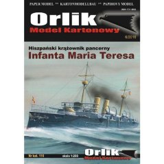 The Spanish cruiser 'Infanta Maria Teresa