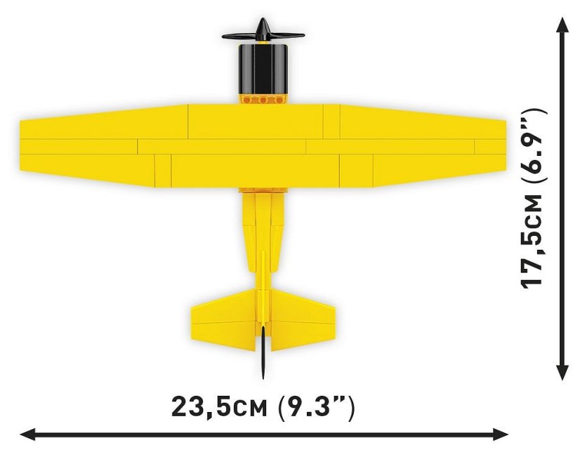 Cessna 172 Skyhawk - žlutá - Plastová stavebnice COBI