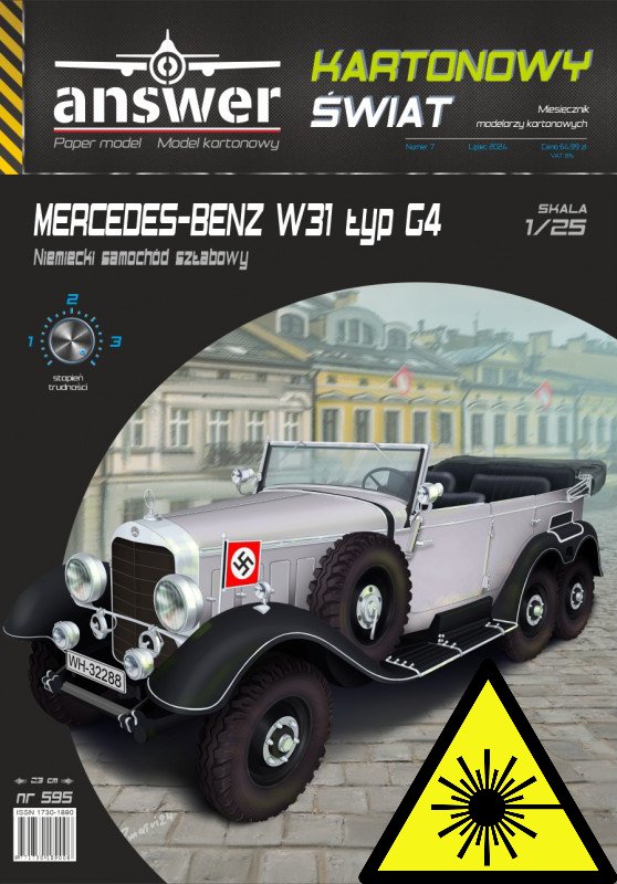 Mercedes-Benz W31 typ G4 - Laserové doplňky - kostra, detaily, dezény, díly kol