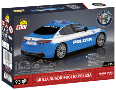 Alfa Romeo Giulia Quadrifoglio - Polizia - Plastová stavebnica COBI