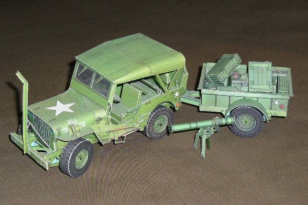 Jeep Willys MB s přívěsem