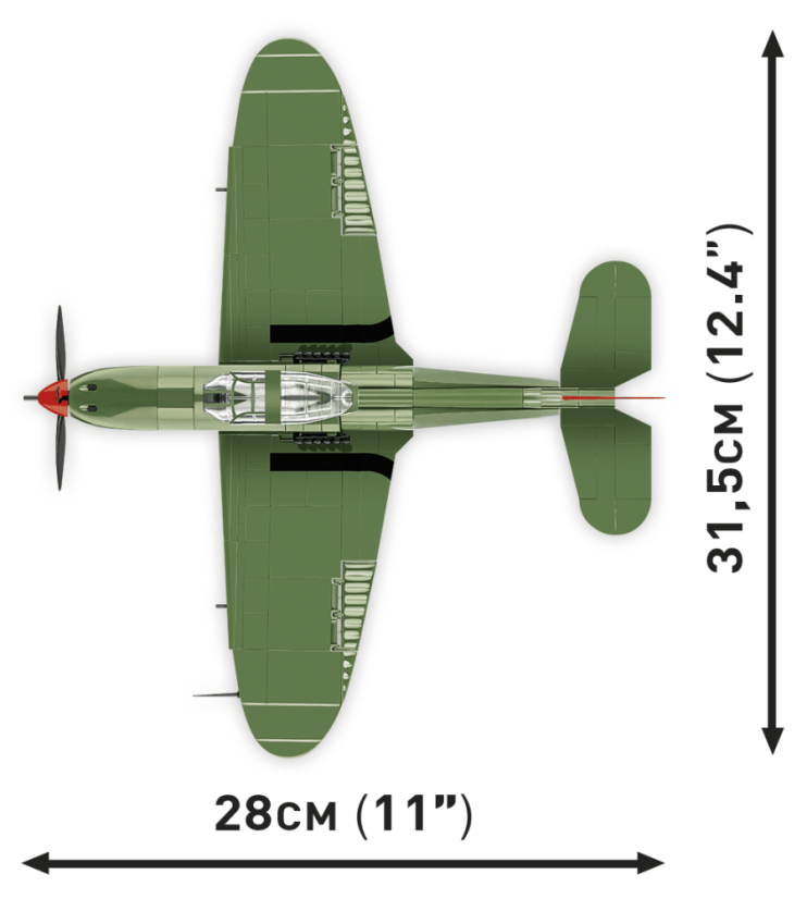 Bell P-39Q Airacobra WWII - Plastová stavebnice COBI