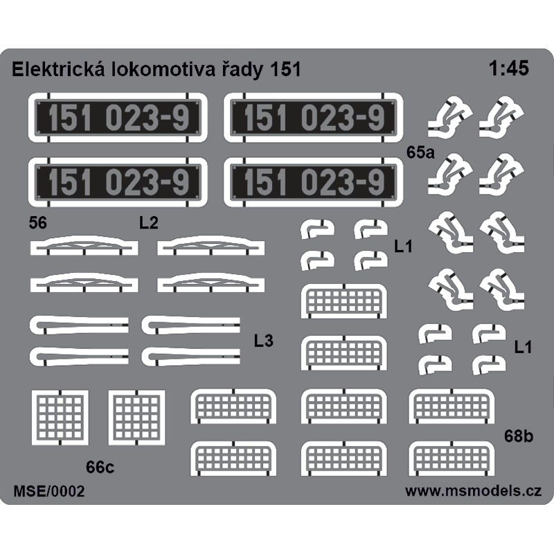 Elektrická lokomotíva řady 151 023-9 - Leptané doplňky