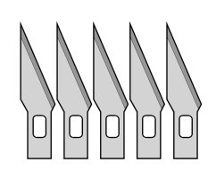 Náhradní čepele 6 mm, 5 ks
