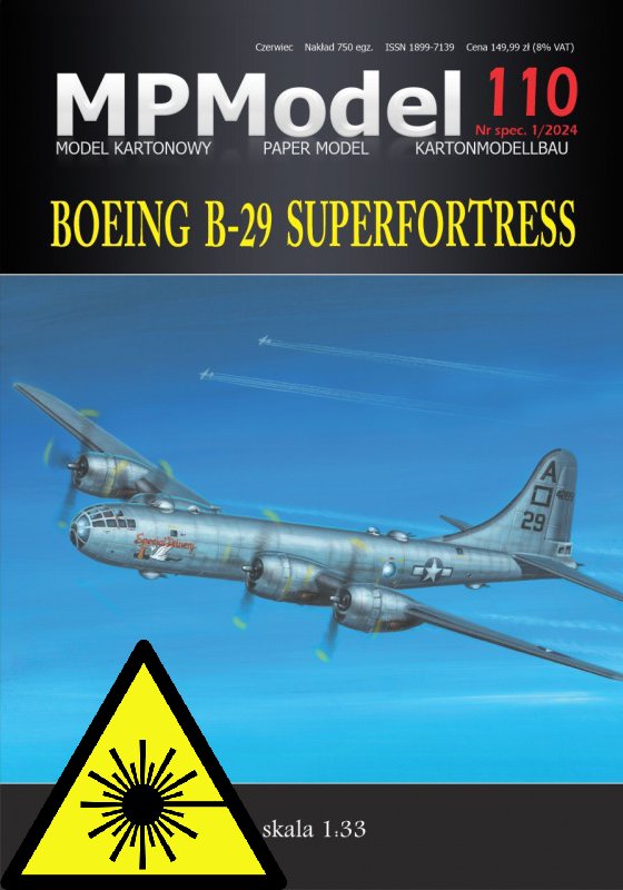 Boeing B-29 Superfortress - plastová kola