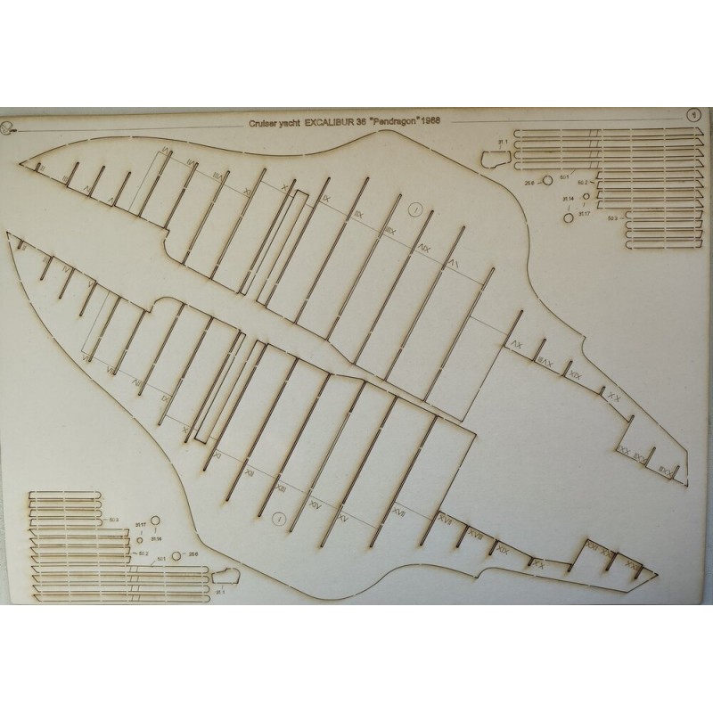 Excalibur 36 - Pendragon - Laserové doplňky - kostra