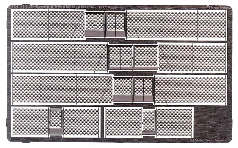 Branky a brány k 2metrovému plotu - 1:120