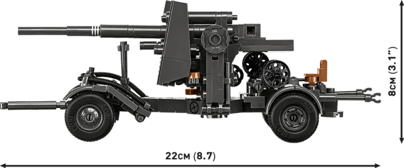 8,8 cm Flak 18 s lafetou WWII - Plastová stavebnica COBI