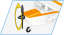 Cessna 172 Skyhawk - bílo-oranžová - Plastová stavebnice COBI