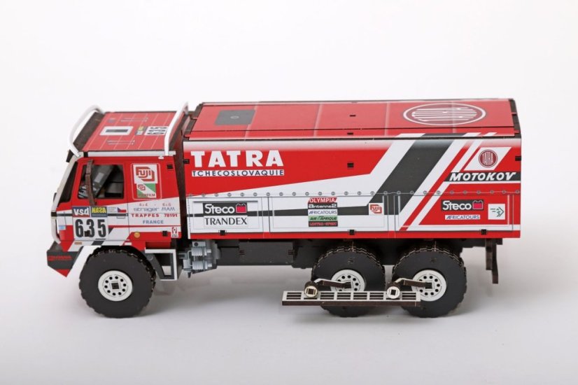 Tatra 815 6x6 Dakar 1986 - č.635 - Kahánek, Gumulec, Kalina - dřevěná stavebnice
