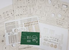 F6F-3 Hellcat Leyte 44 - Laserové doplňky - kostra