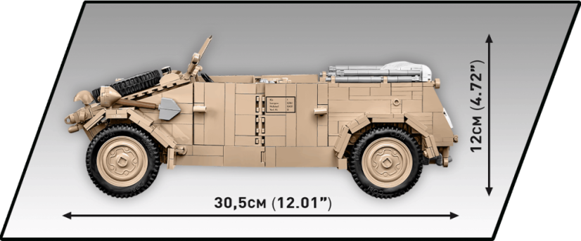 Kubelwagen TYP 82, WW II, 1:12  - Plastová stavebnice COBI