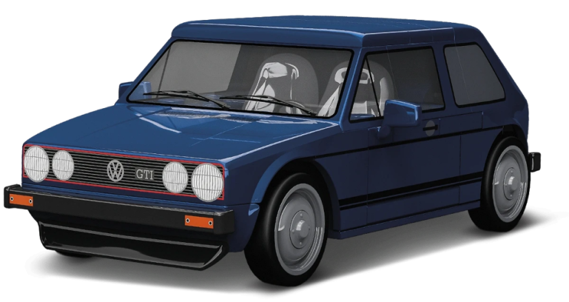 Volkswagen Golf GTI 1976 - modrý - Plastová stavebnice COBI