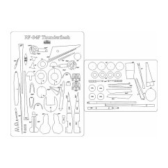 RF-84F Thunderflash - Laserové doplňky - kostra